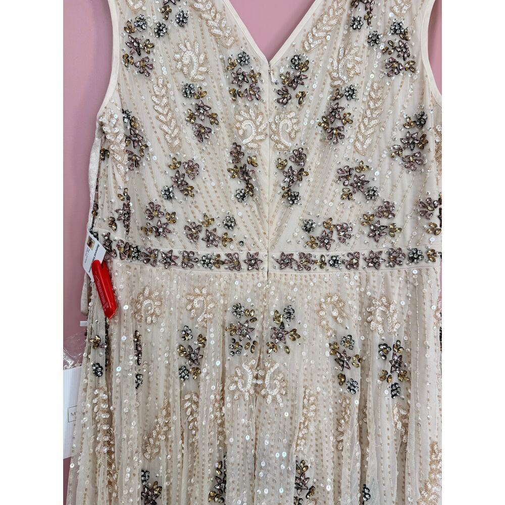 Mac Duggal Cap Sleeve Embellished Dress in Blush STYLE 93575 BLUSH SIZE 18 - Picture 11 of 13